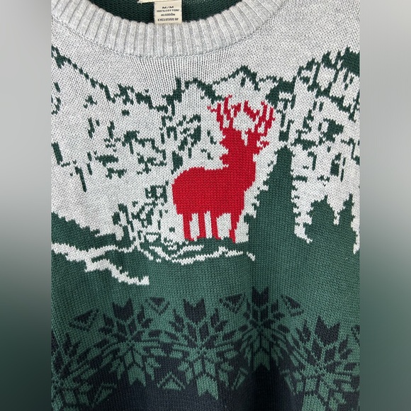 Dockers | Christmas vintage winter sweater with a red reindeer size M - Picture 4 of 5